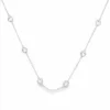 Bezel Diamond Station Necklace