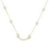 Bezel Diamond Station Necklace