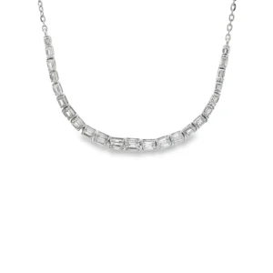 Emerald Cut Diamond Necklace