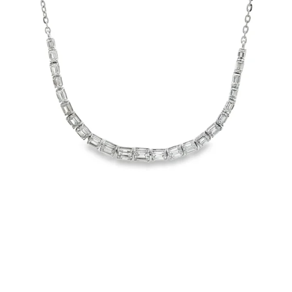 Emerald Cut Diamond Necklace