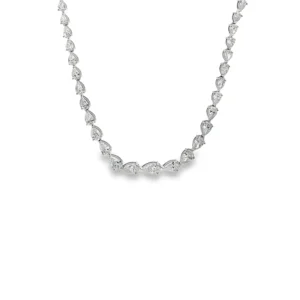 Pear Diamond Tennis Necklace