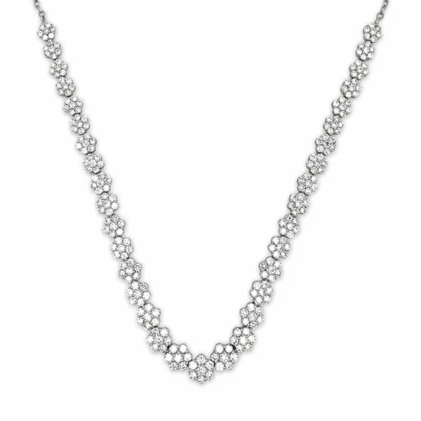 Diamond Cluster Riviera Necklace
