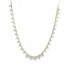 Triangle Diamond Fringe Necklace
