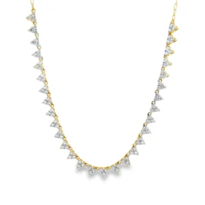 Triangle Diamond Fringe Necklace