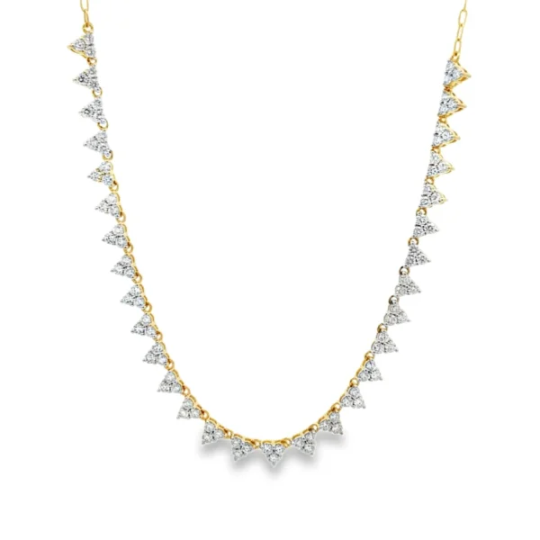 Triangle Diamond Fringe Necklace