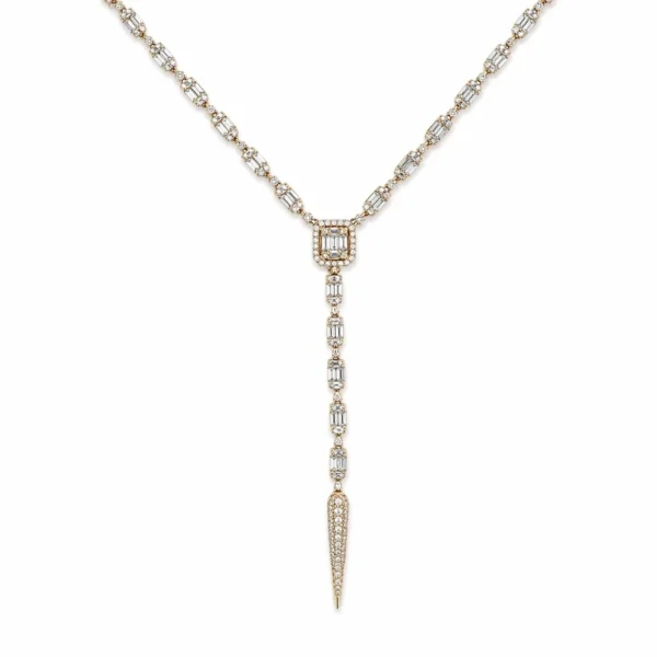 Diamond Y Drop Necklace