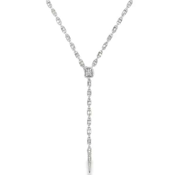 Diamond Y-Necklace Statement Piece