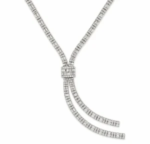 Baguette Diamond Lariat Necklace