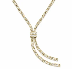 Baguette Diamond Lariat Necklace