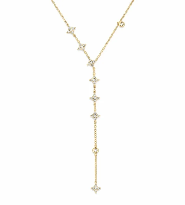 Diamond Starburst Y Necklace