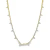 Cluster Diamond Fringe Necklace