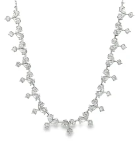 Pear Diamond Fringe Necklace