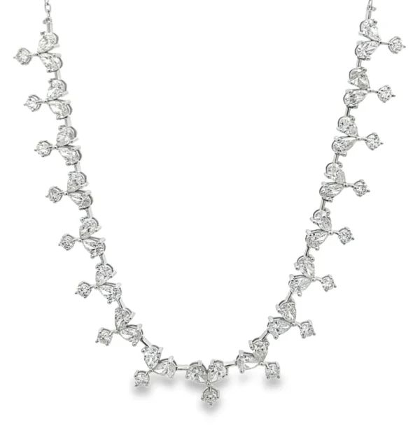 Pear Diamond Fringe Necklace