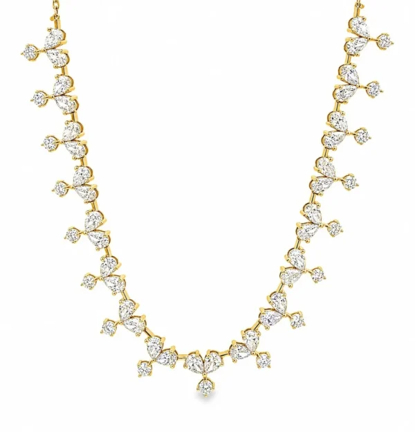 Pear Cluster Diamond Necklace