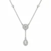 Pear Drop Halo Necklace