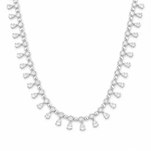 Pear Diamond Drop Necklace