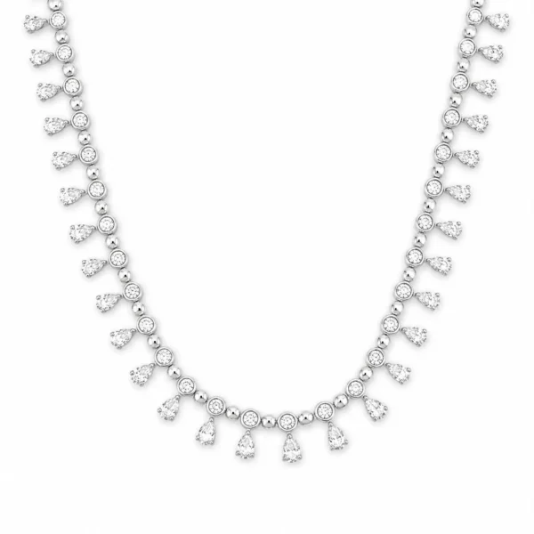 Pear Diamond Drop Necklace