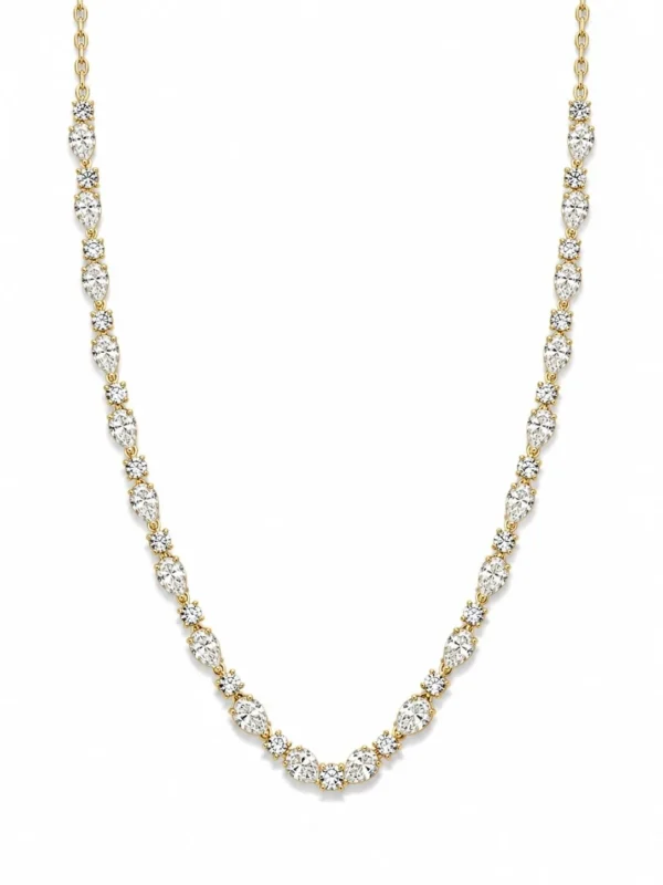 Marquise Diamond Tennis Necklace