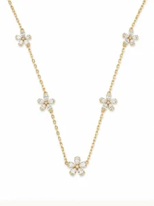 Floral Lab Diamond Necklace