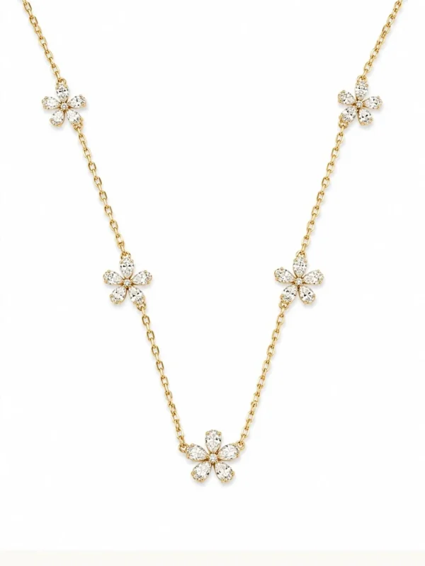Floral Lab Diamond Necklace