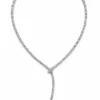 Diamond Lariat Statement Necklace