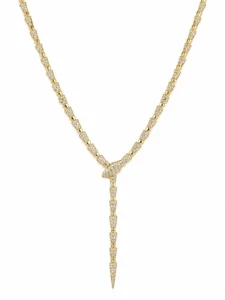 Diamond Lariat Snake Necklace