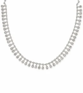 Diamond Fringe Statement Necklace
