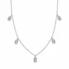 Diamond Station Charm Necklace