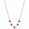 Pear Ruby Diamond Necklace