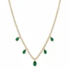 Emerald Drop Diamond Necklace