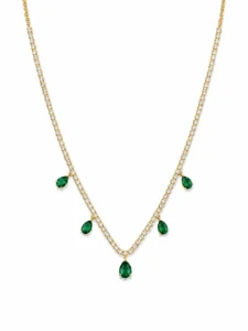 Emerald Drop Diamond Necklace
