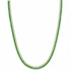Emerald Diamond Tennis Necklace