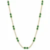 Emerald Diamond Station Necklace