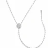 Diamond Lariat Statement Necklace