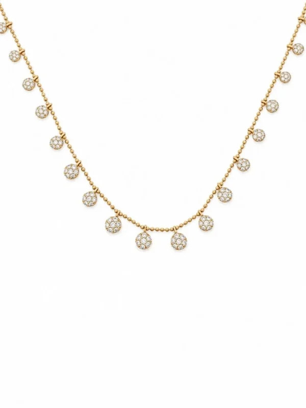 Diamond Circle Charm Necklace