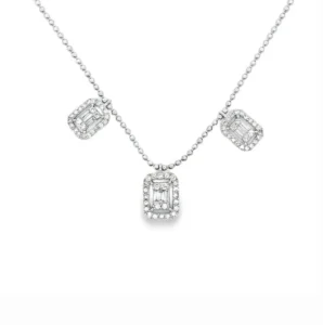 Baguette Cluster Charm Necklace