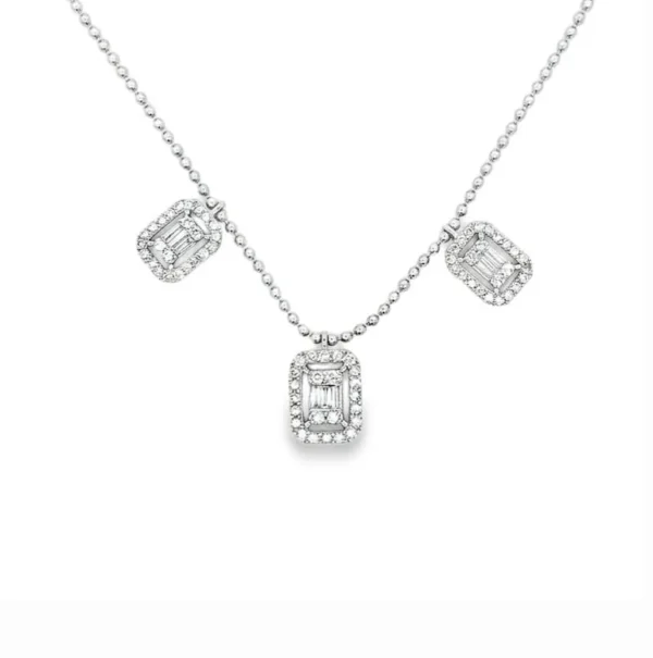 Baguette Cluster Charm Necklace