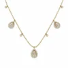 Teardrop Diamond Charm Necklace
