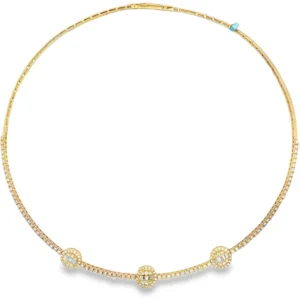 Diamond Cluster Statement Necklace