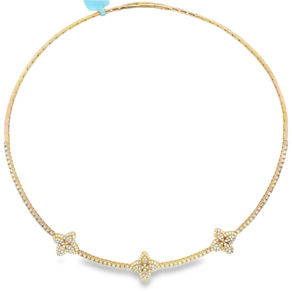 Floral Diamond Statement Necklace