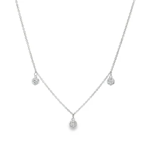 Dangle Diamond Station Necklace