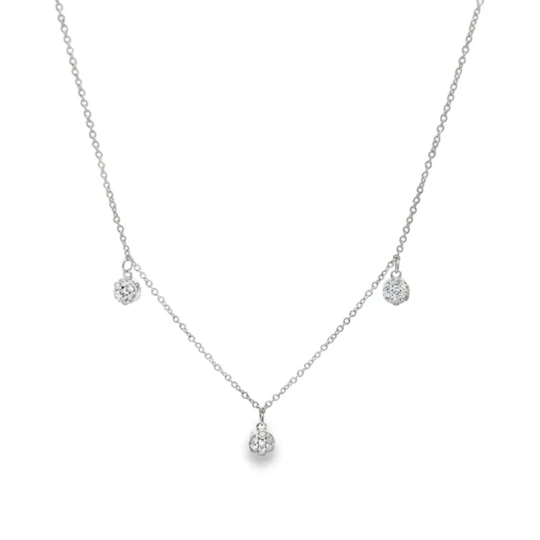 Dangle Diamond Station Necklace