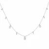 Baguette Diamond Charm Necklace