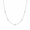 Bezel Diamond Link Necklace