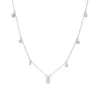 Bezel Diamond Station Necklace