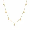 Bezel Diamond Station Necklace