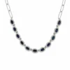 Marquise Sapphire Diamond Necklace