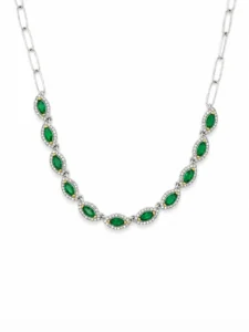 Marquise Emerald Diamond Necklace