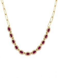 Marquise Ruby Diamond Necklace