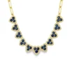 Sapphire Diamond Heart Necklace